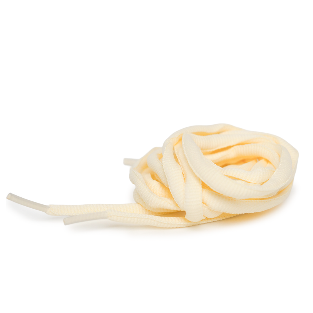 SB Dunk - Creme White - Hvide ovale snørebånd