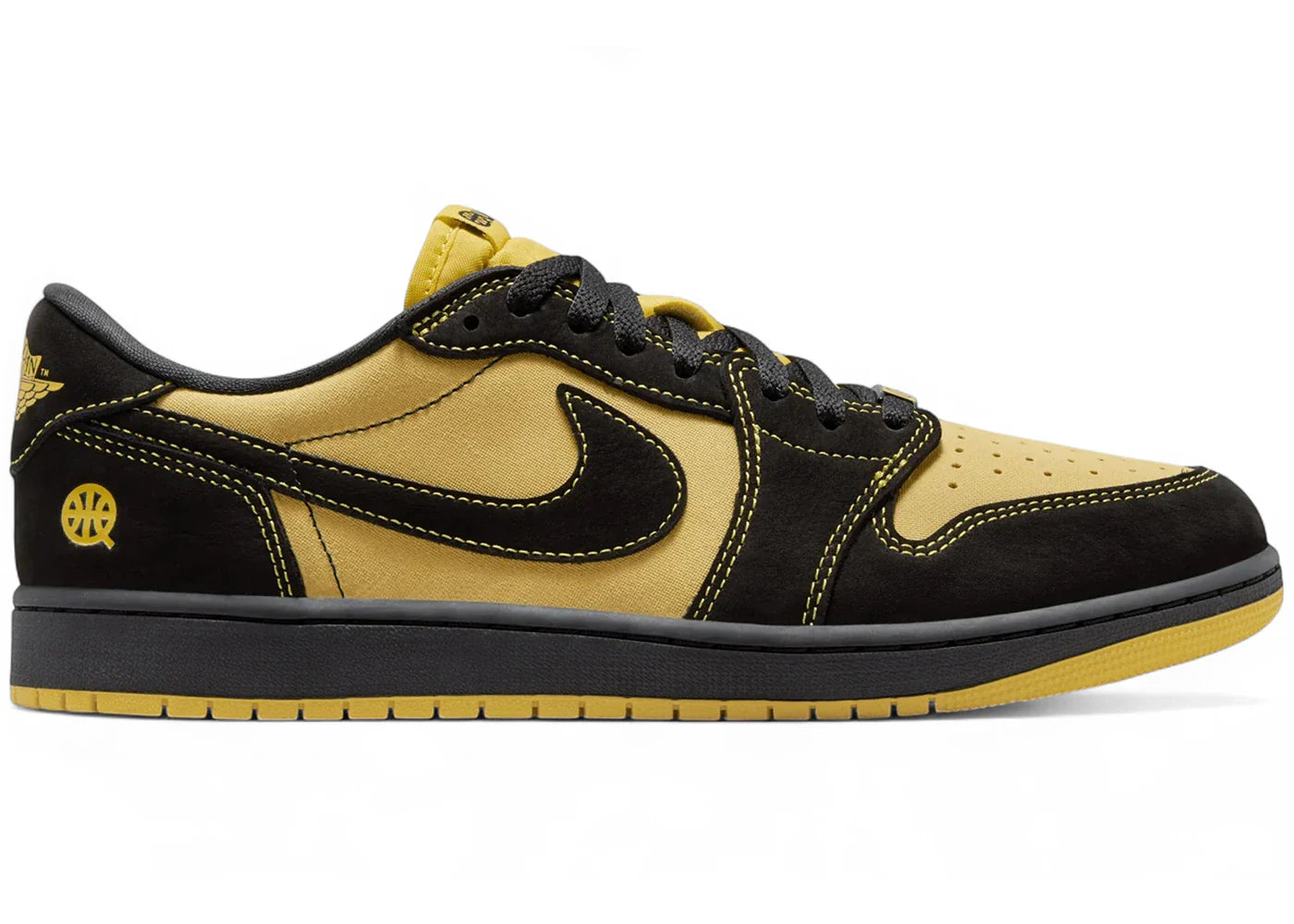 Nike Air Jordan 1 Retro Low OG Quai 54 Black Tour Yellow Red - IB8836-007