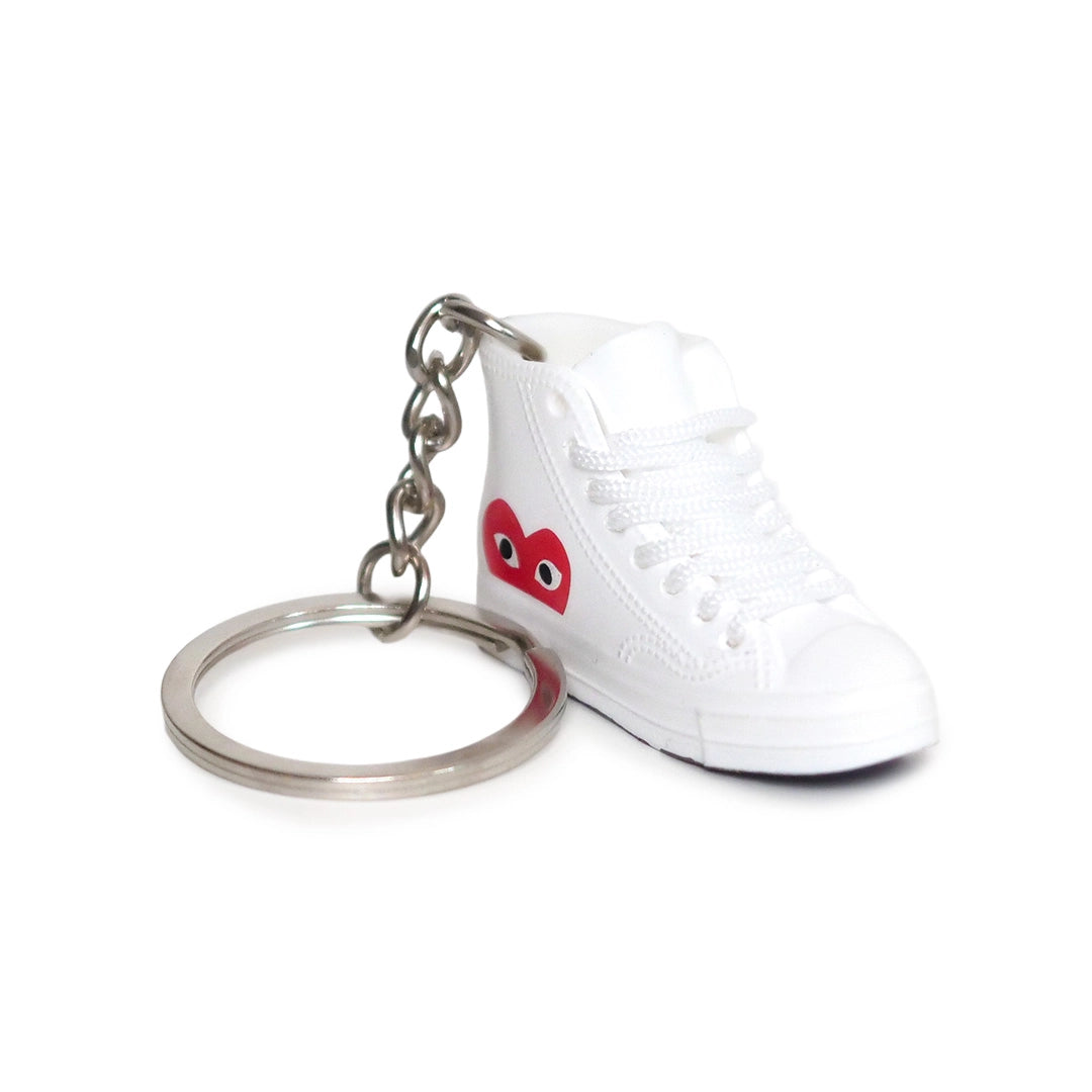 Sneaker Keychain - Converse Chuck Taylor All Star 70 Hi Comme des Garcons PLAY White