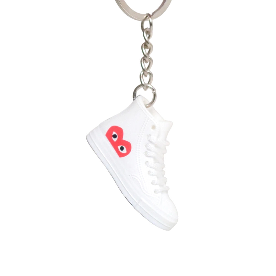 Sneaker Keychain - Converse Chuck Taylor All Star 70 Hi Comme des Garcons PLAY White