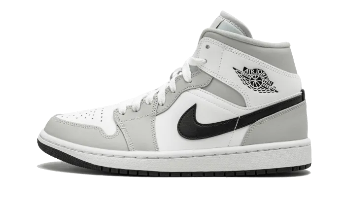 Nike Air Jordan 1 Mid White Light Smoke Grey - BQ6472-015