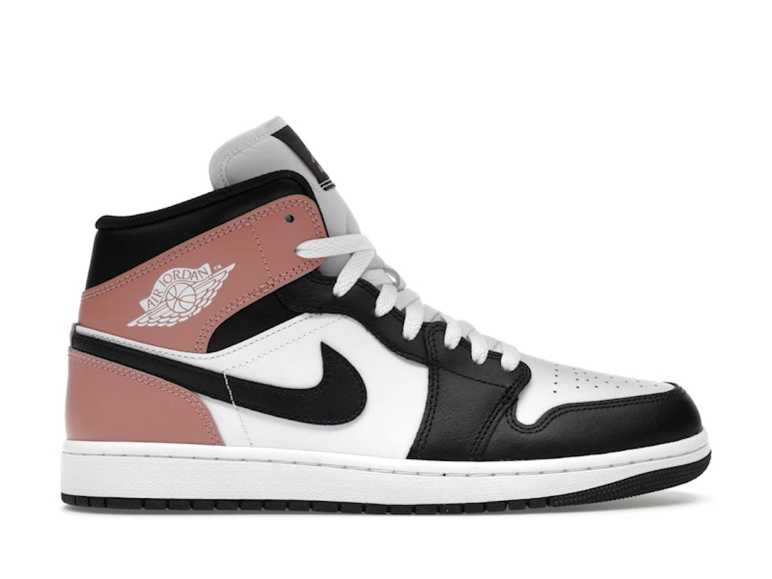 Nike Air Jordan 1 Mid White Rust Pink Black - DQ8426-100