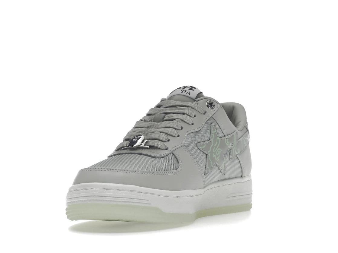 BAPE A Bathing Ape Bape Sta Text Code Camo Grey - 1I20191007-GRY