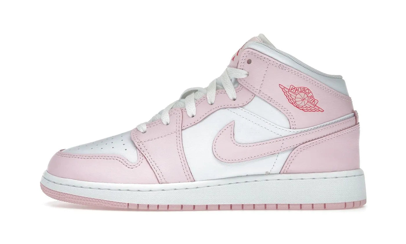 Nike Air Jordan 1 Mid Pink Foam Fire Red - DQ8423-608