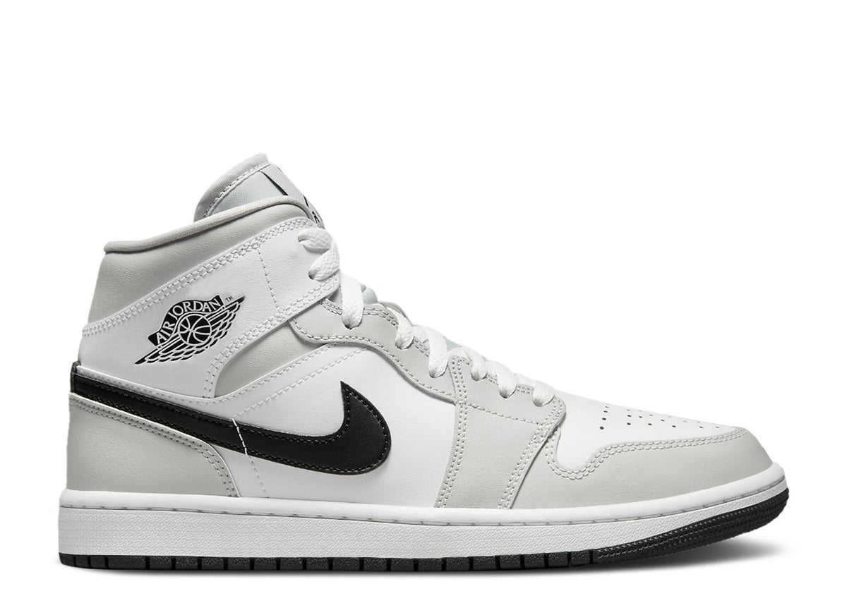 Nike Air Jordan 1 Mid White Light Smoke Grey - BQ6472-015