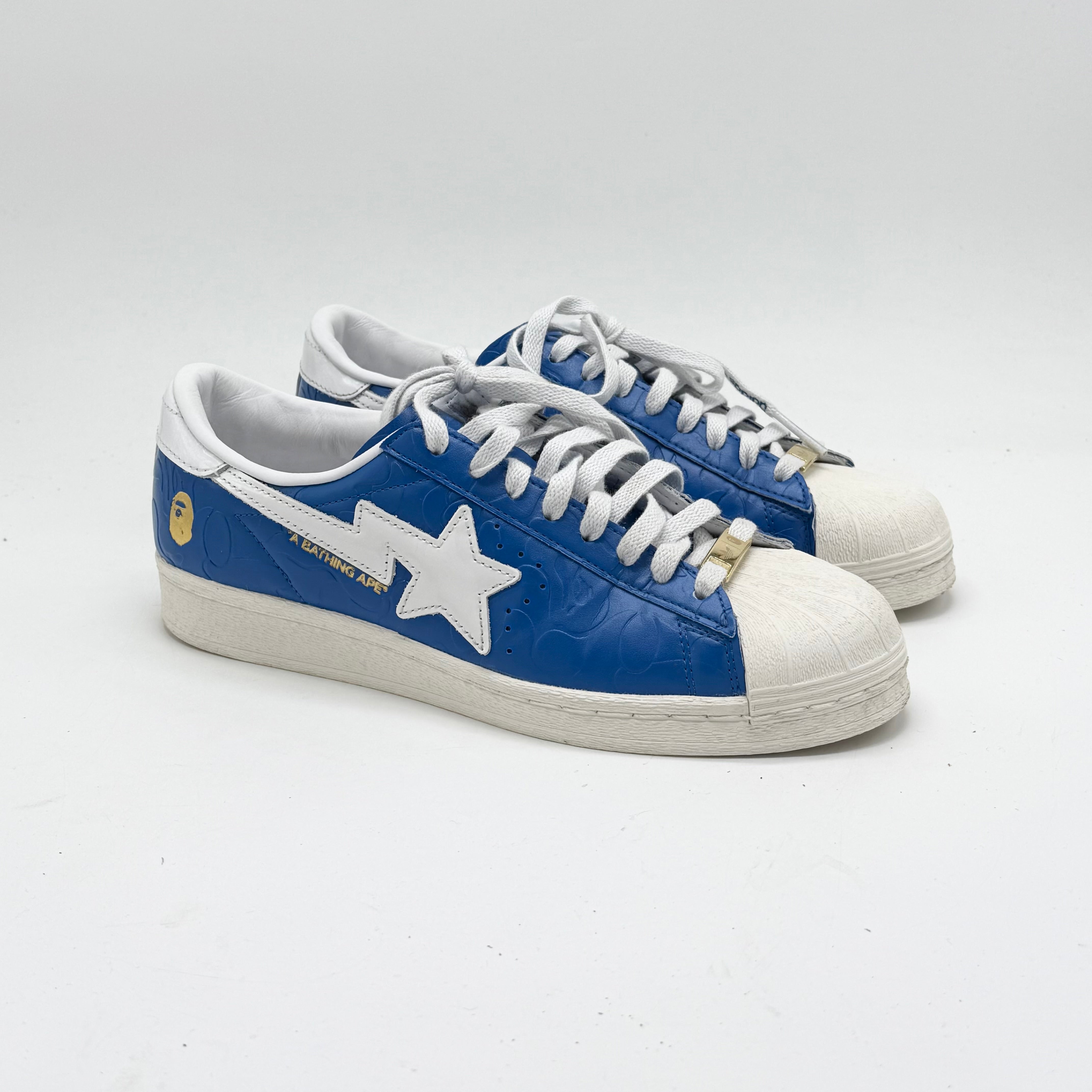 Adidas Superstar Vintage Bape Blue White EU 42