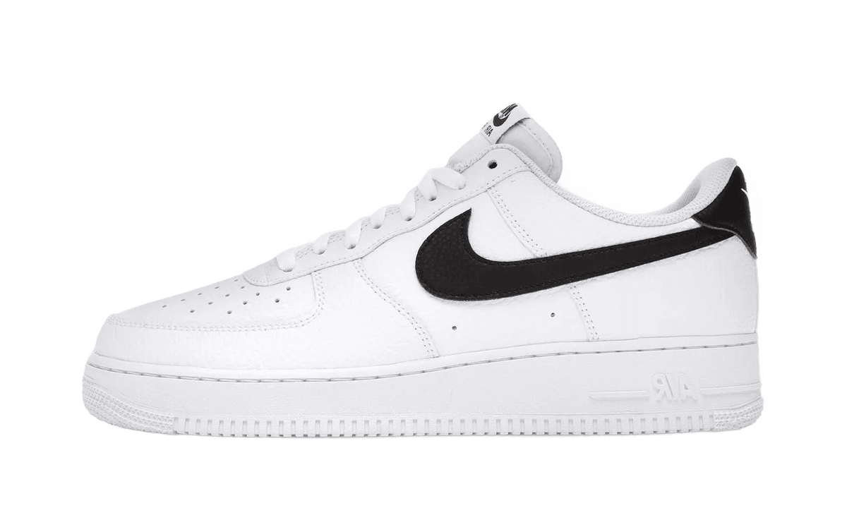 Nike Air Force 1 Low \&07 White Black Pebbled Leather - CT2302-100