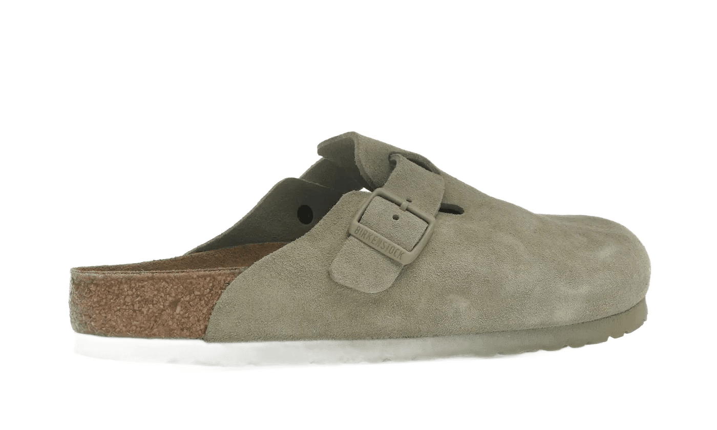 Birkenstock Boston Suede Faded Khaki - 1025788/1025844