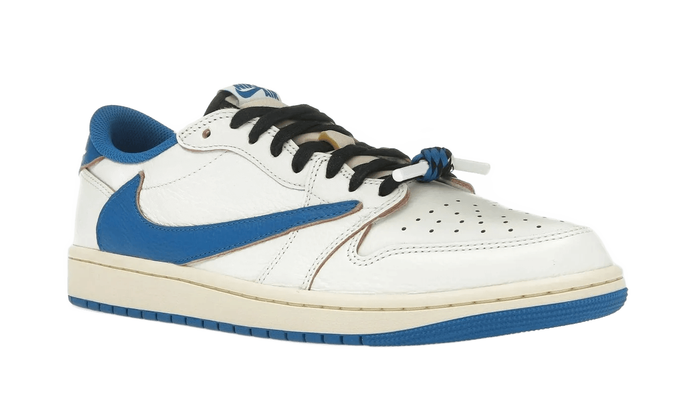 Nike Air Jordan 1 Retro Low OG SP Fragment x Travis Scott Sail Military Blue - DM7866-104